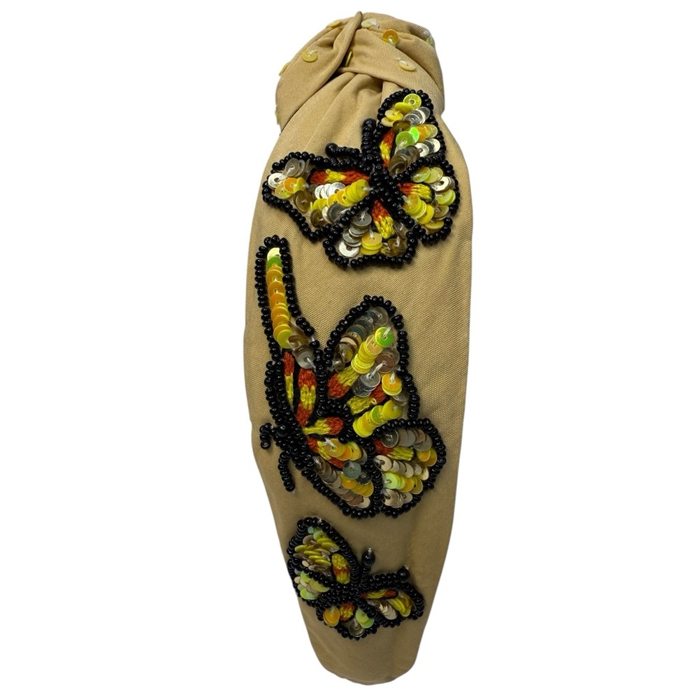 266. The Brooke Shade Monarch Butterfly Beaded Headband